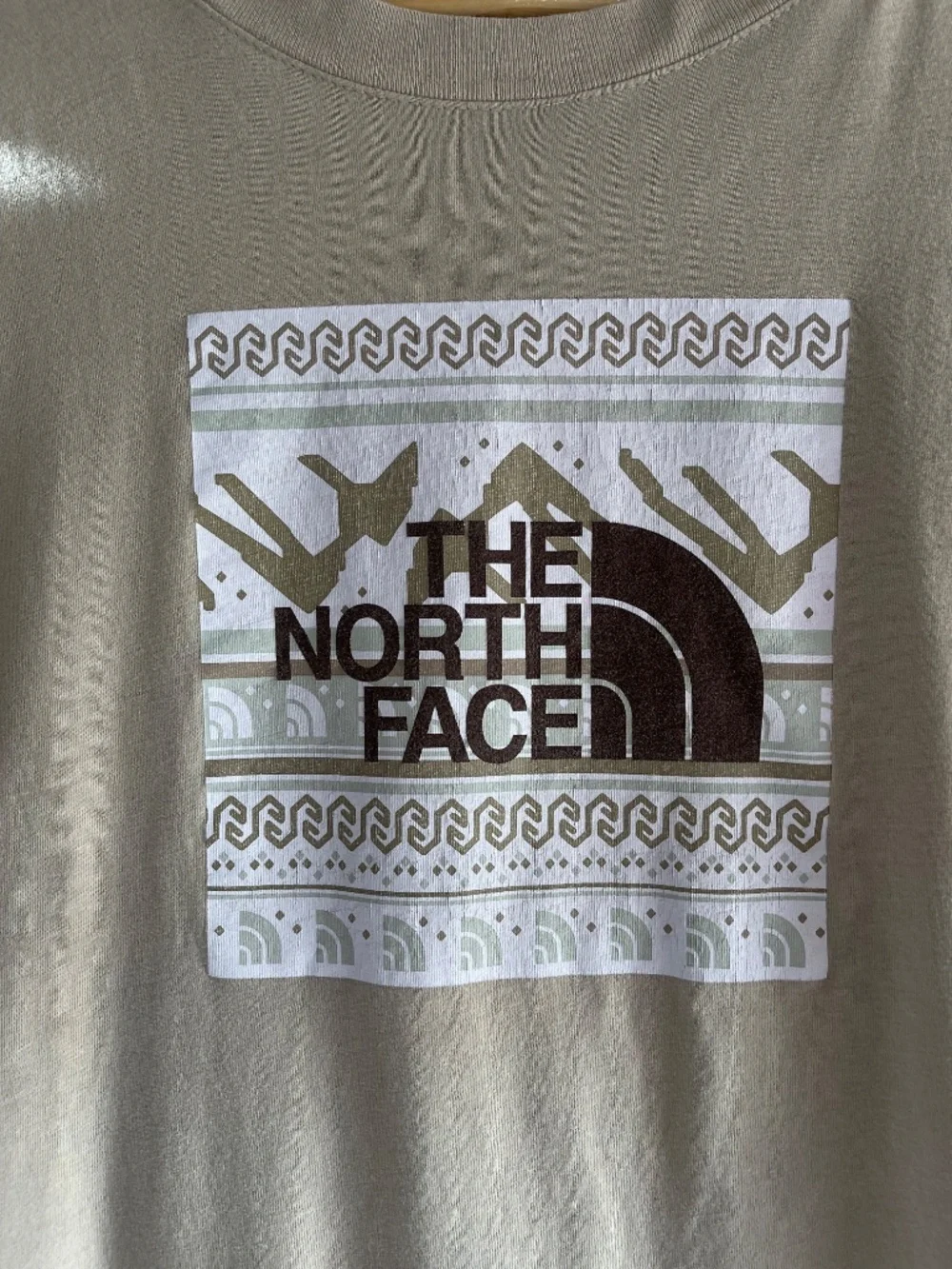 The North Face Beige Graphic Logo Tee
